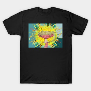 Bearded Dragon On Mushroom T-Shirt